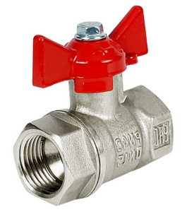 Кран шар. ник. Ø1/2" внутр./внутр. бабочка VALFEX СТАНДАРТ (24/96)