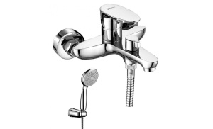 Смесительдля ванны Lemark "Неро" LM0214C монолитный излив латунь