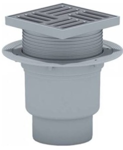 Трап Ани вертик. с сухим затвором регул. D-100, решетка 15х15 TQ1712