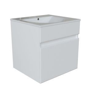 Тумба д/ванной "БРИКС-50" подвесная под раковину "Breeze 50" мебельный (Sanita Luxe) (ПВХ)