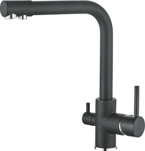 Смеситель для кухни с фильт.L4055В-3 черн. латунь