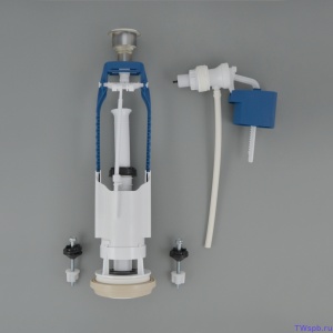 Арматура к смыв. бачку Кноп. 1-режим Уклад хром бок/подв.D40 (аб68.54.14.3)