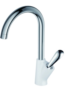Смеситель для кухни D&K белый/хром DA1032456