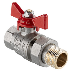 Кран шар. с полусгоном Ø1/2" внутр./нар. красный VALTEC BASE-ГОСТ (10/60)