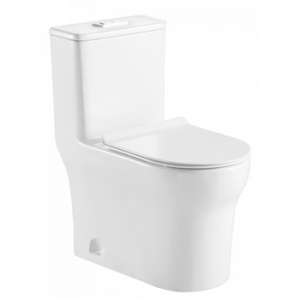 Унитаз моноблок безободк. Azario SINTO  +сиденье с микрол.