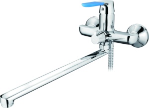 Смеситель для ванны+длин.нос цв. ручка L2253 латунь