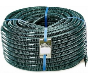 Шланг для полива армир. непрозрачный зеленый 1/2"х25м Военный