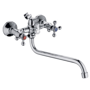 Смеситель для ванны кер.+ длин.изл L2308 латунь