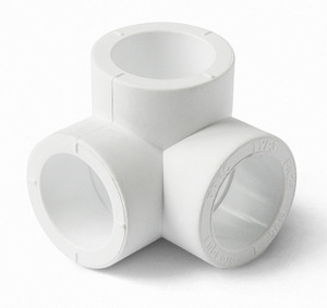 Тройник двухплоскостной PP-R Ø20 PRO AQUA Белый (25/150)