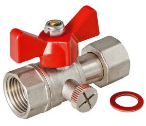 Кран шар. для подключения манометра Ø1/2" внутр. VALTEC (10/160)