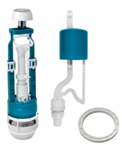 Арматура к смыв. бачку Кноп. ИНКОЭР хром ниж./под.