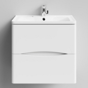 Тумба "Adel" 700 белая подвесная с раковиной Adel 70