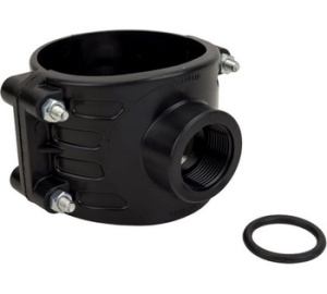 Седелка ПЭ с внут. резьбой 63-3/4" 4 болта (обж.) ТПК-АКВА