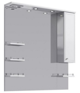 Панель "Барселона"  AQWELLA  с зеркалом, шкафчиком и подсветкой Ва,02,10