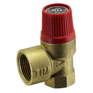 Клапан предохранительный 6bar Ø1/2" внутр./внутр. красный TIM (10/60) Клапан предохранительный 6bar Ø1/2" внутр./внутр. красный TIM (10/60)