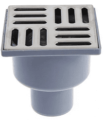 Трап 50 с вертик. спуском, н/рег решетка 100х100 нерж. ТА5202 Трап 50 с вертик. спуском, н/рег решетка 100х100 нерж. ТА5202