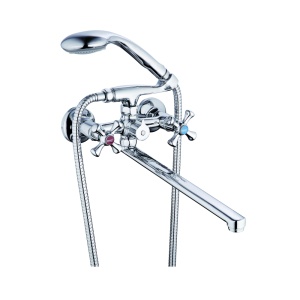 Смеситель G-LAUF для ванны  лат. длин. L-излив встроен. диверт. QST7-A827 (1/10)