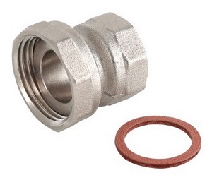 Полусгон с накид. гайкой внутр./внутр Ø3/4"х1" никель VALTEC