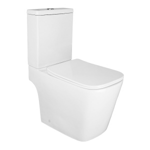 Унитаз напольный Azario Ferra AZ-1015 безободковый +сиденье с микрол.