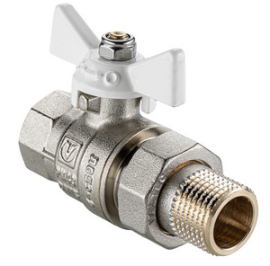 Кран шар. с полусгоном Ø3/4" внутр./нар. белый VALTEC BASE-ГОСТ (7/42)