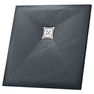 Поддон душевой 90*90*2.5 RGW ST-0099G графит/полукруг (ножки N-01+сифон S010)