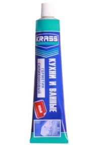 Герметик KRASS для кухни и ванны бел.80 мл