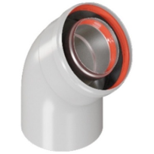 Отвод промежуточный раструбн. 45 гр. 60/100 ROMMER RCA-6010-000045