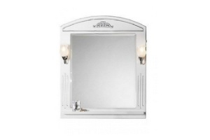 Зеркало "Кармен Белое" 75 см ( патина: серебро)