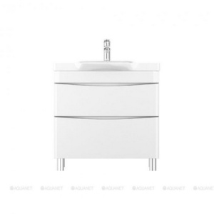 Тумба Like 80 см ,белая (M80FSX0802WG+M80WCC0802WG)