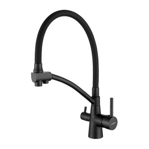 Смеситель для кухни с фильт.L4855В-2 черный/хром