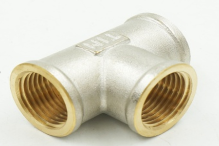 Тройник TIM г/г/г 1" никельТF444N
