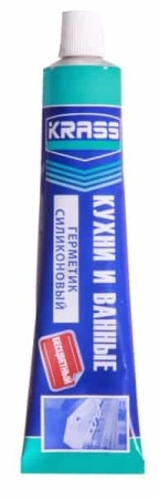 Герметик KRASS для кухни и ванны прозр.80 мл